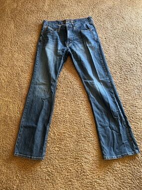 NWOT Cody James Men’s Jeans WOLFSTOOTH WASH DUKE RELAXED BOOTCUT STRETCH 36Wx36L